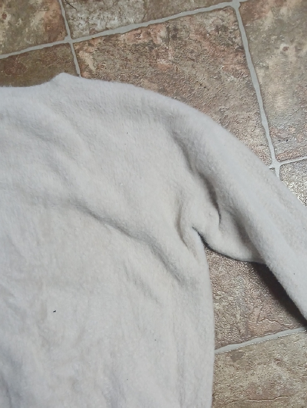 Brave+true Faux Cashmere Crewneck Sweater in Cream - Picture 5 of 7